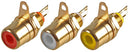 PRO Signal PSG03849 PSG03849 RCA (Phono) Audio / Video Connector 2 Contacts Socket Gold Plated Metal Body