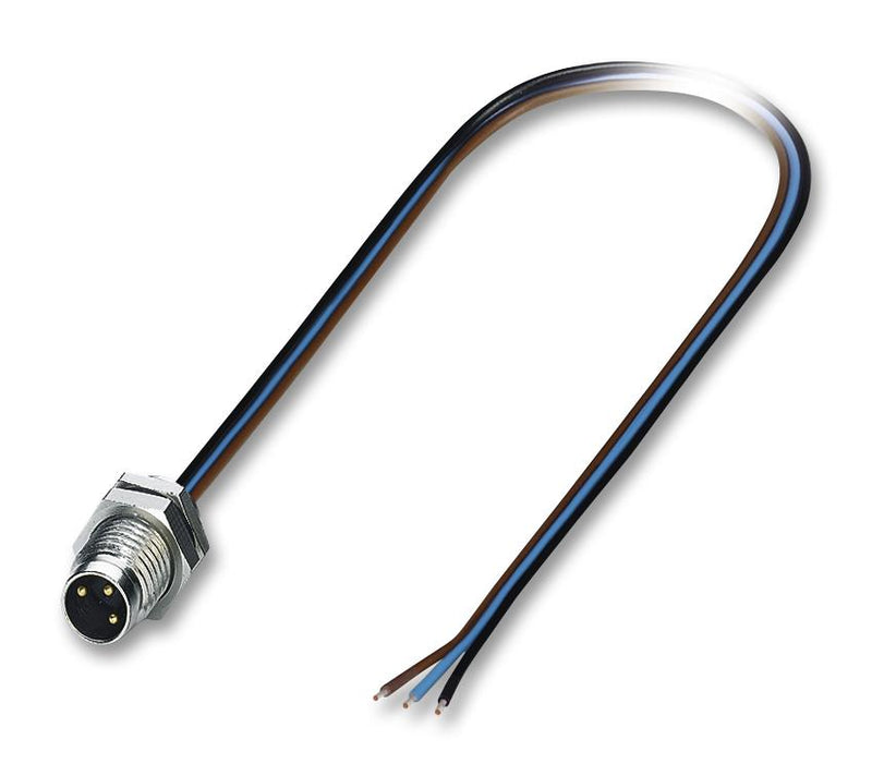 Phoenix Contact SACC-DSI-M 8MS-3CON-M 8/05 Sensor Cable Flush M8 Plug Free End 3 Positions 500 mm 19.6 "