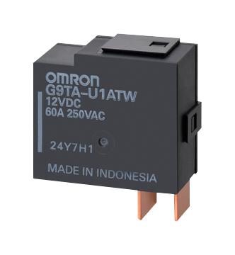 Omron G9TA-U1ATW DC12 Power Relay SPST-NO 12 VDC 60 A G9TA Series Bracket Latching Single Coil