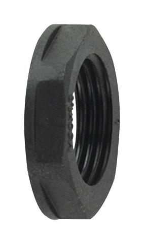 Hellermanntyton 166-90019 Locknut 0.5&quot; Conduit Fitting PA66 BLK