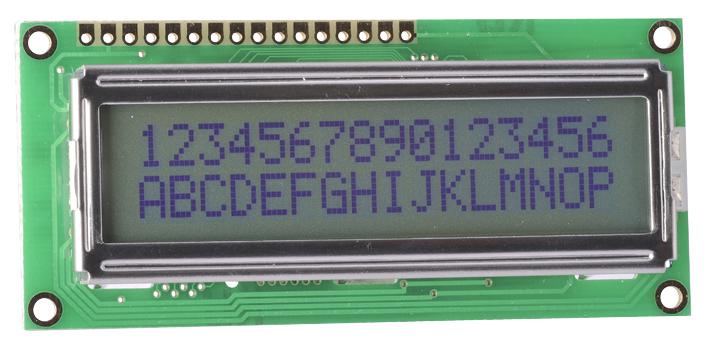 Lumex LCM-S01602DSF/A Alphanumeric LCD Infovue 16 x 2 Black on Yellow / Green 5V Parallel English Japanese