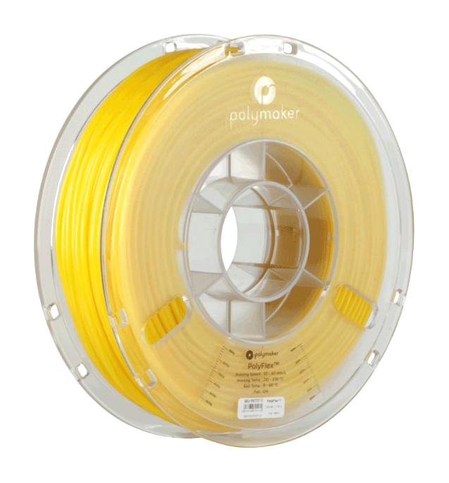 Polymaker 70113 3D Printer Filament Polyflex Series 2.85mm Dia Yellow TPU 750 g