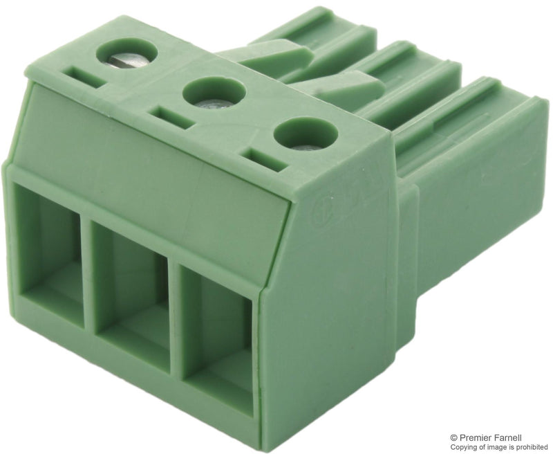 Phoenix Contact PC 4/ 3-ST-762 PC 3-ST-762 Pluggable Terminal Block 7.62 mm 3 Ways 24AWG to 10AWG 4 mm&Acirc;&sup2; Screw 20 A