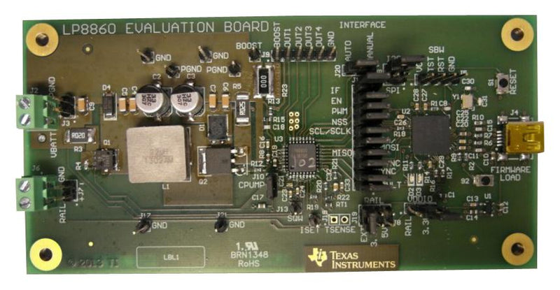 Texas Instruments LP8860-Q1EVM Evaluation Board LED Driver Automotive Low EMI High Performance PWM Dimming 4 Outputs