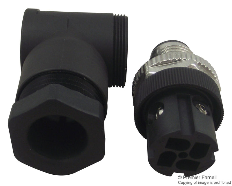 Phoenix Contact SACC-M12MRS-3PECON-PG11-M.. Sensor Connector M12 Male 4 Positions Screw Pin Right Angle Cable Mount