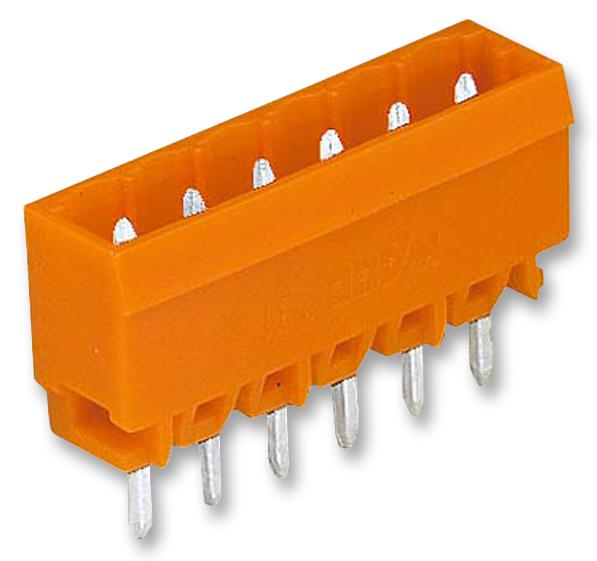 WAGO 231-336/001-000 Wire-To-Board Connector, Straight, 5.08 mm, 6 Contacts, Header, 231 Series, Solder, 1 Rows