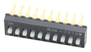 Alcoswitch - TE Connectivity 1825360-6. 1825360-6. DIP / SIP Switch 10 Circuits Slide Through Hole Spst 24 V 100 mA