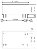 Traco Power THB 6-2423 THB 6-2423 Isolated Through Hole DC/DC Converter Medical 2:1 6 W 2 Output 15 V 200 mA