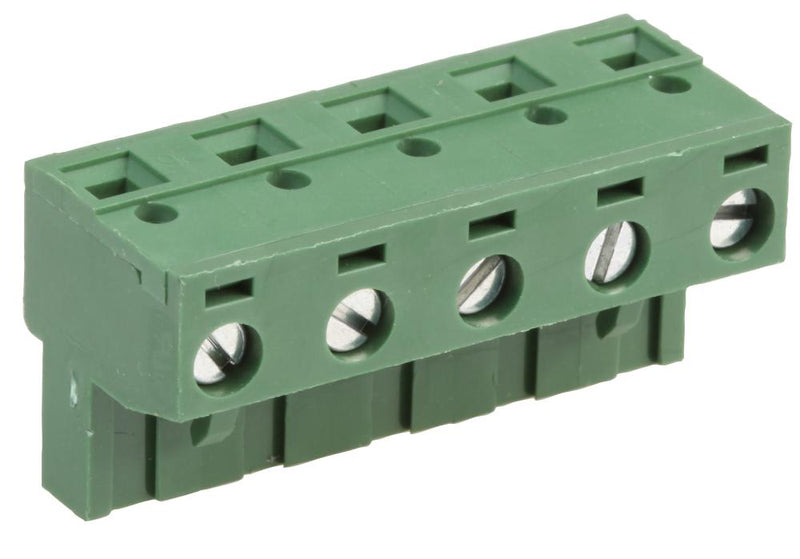 Multicomp PRO MC000219 MC000219 Pluggable Terminal Block 7.62 mm 5 Ways 24AWG to 14AWG Screw 15 A