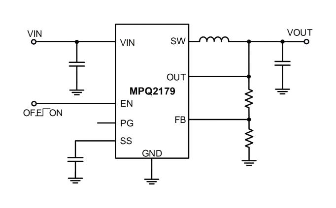 Monolithic Power Systems (MPS) MPQ2179GQHE-P DC-DC Switching Synchronous Buck Regulator Adjustable 2.5 to 5.5 V in 0.6 5 /3 A QFN-8