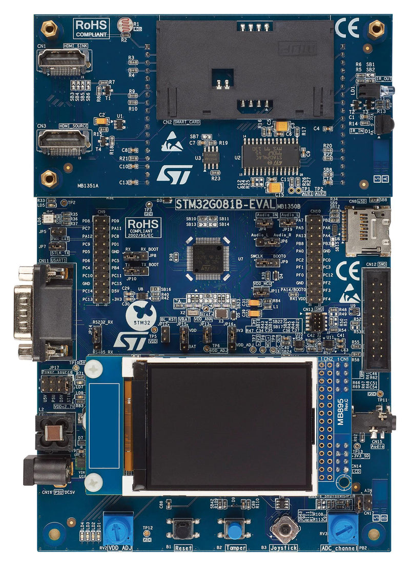 Stmicroelectronics STM32G081B-EVAL Evaluation Kit STM32G081B MCU USB Type-C PD Legacy Peripheral Daughter Boards