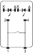 Omron B3J6200 Tactile Switch B3J Series Top Actuated Through Hole Hinged Button 127 gf 50mA at 24VDC