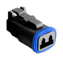 Bulgin Limited PX0102S02BK Automotive Connector PX0 Series Straight Plug 2 Contacts Crimp Socket - Not Supplied