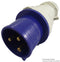 WALTHER 230306 32A 2P+E 240v Industrial Site Plug - IP44 Blue