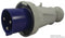 WALTHER 269306 230V 63A 2P+E Straight Plug, Blue