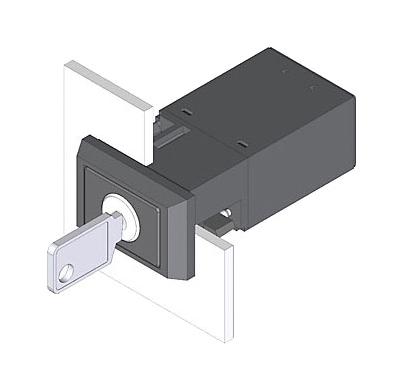 EAO 22-333.511D 22-333.511D Keylock Switch On-Off DPST-NO 22 2 Position Screw 10 A