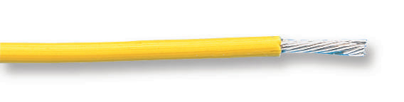 BRAND REX SPC00453A006 25M Wire, Stranded, Equipment, PTFE, Yellow, 20 AWG, 0.597 mm&sup2;, 82 ft, 25 m