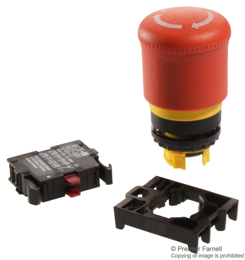 EATON MOELLER M22-PVT/K01 EMERGENCY STOP SWITCH, SPST-NC