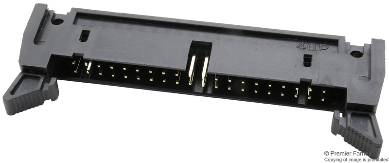 Multicomp MC-254-40-SL-RA-DIP Wire-To-Board Connector R/A 2.54 mm 40 Contacts Header Through Hole 2 Rows