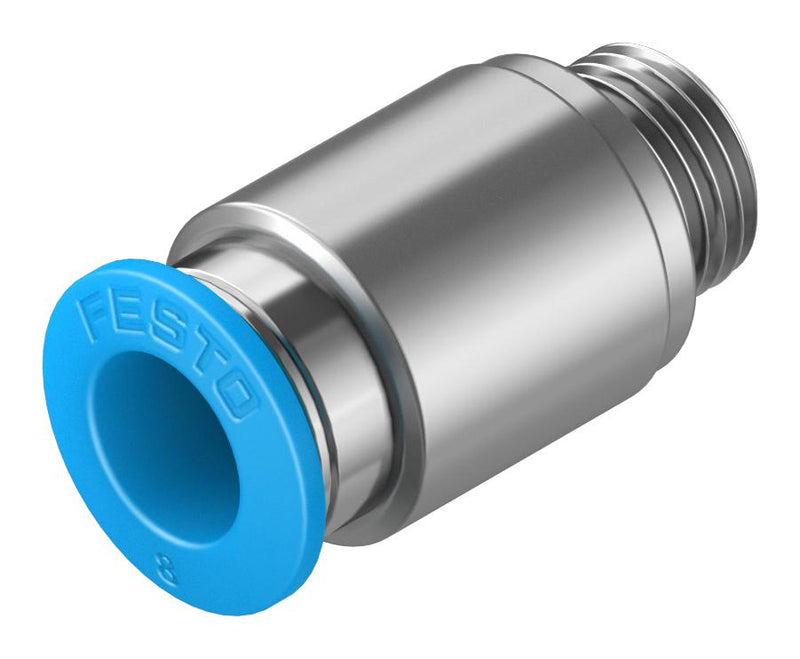 Festo QS-G1/8-8-I Pneumatic Fitting Push-In G1/8 14 bar 8 mm Brass QS