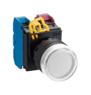 Idec YW1L-MF2E10QM3PW Illuminated Pushbutton Switch YW Series SPST-NO Momentary Spring Return 240 V Pure White