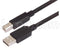 L-COM CAUBLKAB-05M. USB Cable Type A Male / B 0.5M Black