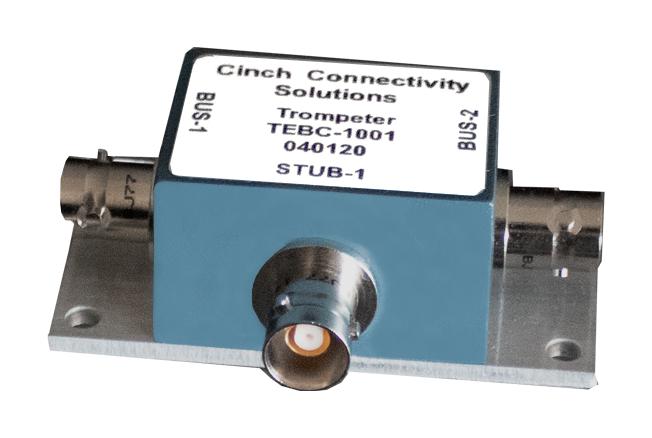 Trompeter - Cinch Connectivity TEBC-1001 BUS Coupler 1 Stub Aluminum Alloy