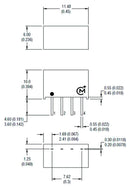 Murata Power Solutions MEE1S2412SC Isolated Through Hole DC/DC Converter 1kV Isolation ITE 1:1 1 W Output 12 V 83 mA