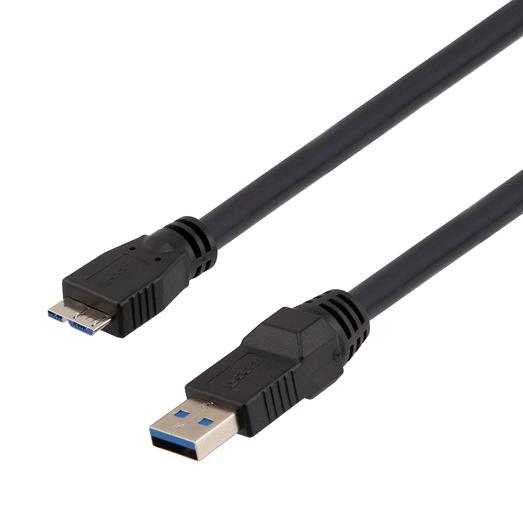 L-COM CAU3HFAMB-BLK-2M CAU3HFAMB-BLK-2M USB Cable 3.0 A PLUG-MICRO B Plug 2M New