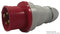 WALTHER 210406 16A 3P+E 415v Industrial Site Plug - IP44 Red