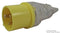WALTHER 210304CL 16A 3P 110v Clear Industrial Site Plug, IP44 Yellow