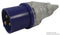 WALTHER 210306CL 16A 3P 240v Clear Industrial Site Plug, IP44 Blue