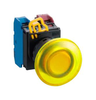 Idec YW1L-A4E10QM3Y Illuminated Pushbutton Switch YW Series SPST-NO On-Off 240 V Yellow