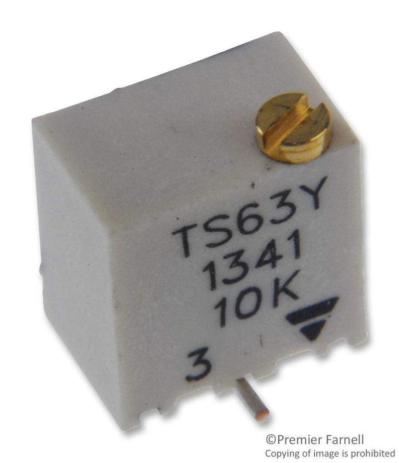 VISHAY TS63Y103KR10 TRIMMER POTENTIOMETER 10KOHM 13TURN SMD