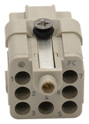 Multicomp PRO MP009620 Heavy Duty Connector MP-HQ Inserts Insert 7+PE Contacts 3A Receptacle