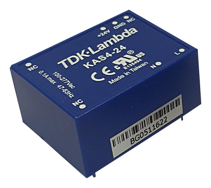 TDK-LAMBDA KAS-4-14 AC/DC PCB Mount Power Supply (PSU) 1 Output 4 W 14 V 286 mA