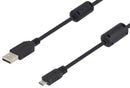 L-COM U2A00003-2M Cable USB 2.0 A-MICRO B Plug 2M Black