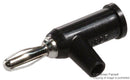 POMONA 1825-0 BANANA PLUG, 15A, SCREW, BLACK