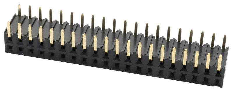 Multicomp 2214BR-60G Board-To-Board Connector Right Angle 2.54 mm 60 Contacts Receptacle Through Hole 2 Rows