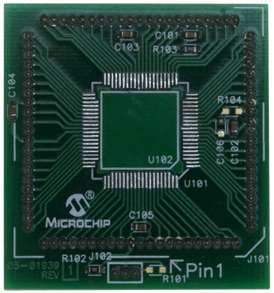 Microchip MA180016 Daughter Board PIC18F8xJxx Blank Plug-In Module Plugs Into PIC18 Explorer