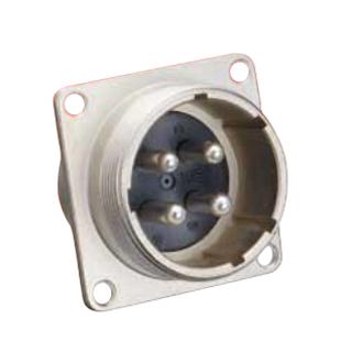 HIROSE(HRS) JR25RH-4P JR25RH-4P Circular Connector JR Series Flange Mount Receptacle 4 Contacts Solder Pin Threaded