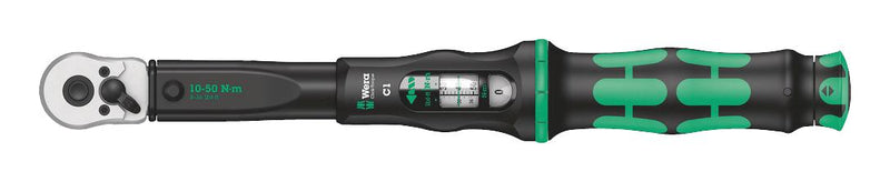 Wera CLICK-TORQUE C 1 Torque Wrench 0.5 &quot; Drive 360 mm Length 10N-m to 50N-m