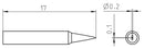 Weller RTP 002 S Soldering TIP Chisel 0.2MM