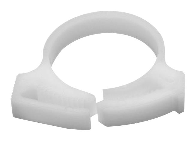 HELLERMANNTYTON SNP1910C2 SNAPPER HOSE CLAMP, POLYACETAL, WHITE, 25.32MM, PK100