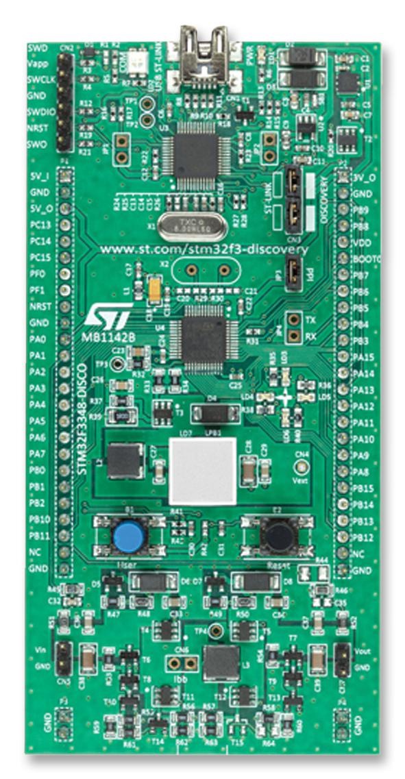 Stmicroelectronics STM32F3348-DISCO Development Board STM32F334C8T6 MCU 64KB Flash Memory USB Re-Enumeration Capability