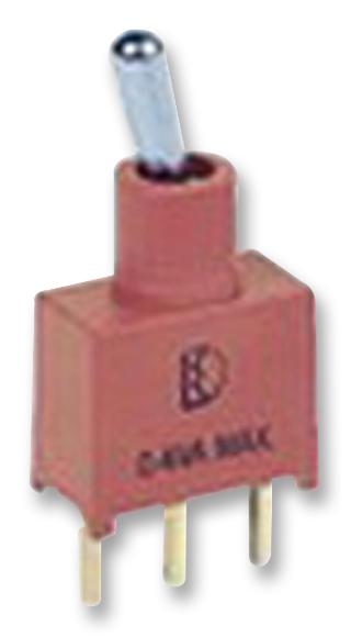 MULTICOMP 1AS4T2B4M2RE Toggle Switch, SPDT, Non Illuminated, (On)-Off-(On), 1AS4 Series, Through Hole, 100 mA