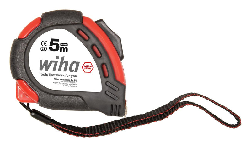 Wiha 33251 Measuring Tape Manual 5 m Black Red