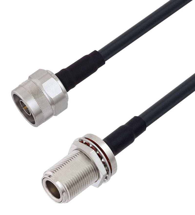 L-COM LCCA30174-FT2 RF Coax Cable N PLUG-N BHD Jack 2FT