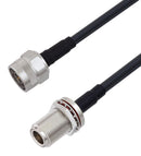 L-COM LCCA30174-FT4 RF Coax Cable N PLUG-N BHD Jack 4FT