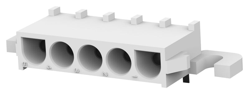 AMP - TE Connectivity 643232-1 Rectangular Connector Universal MATE-N-LOK Series 5 Contacts Plug 6.35 mm Through Hole 1 Row